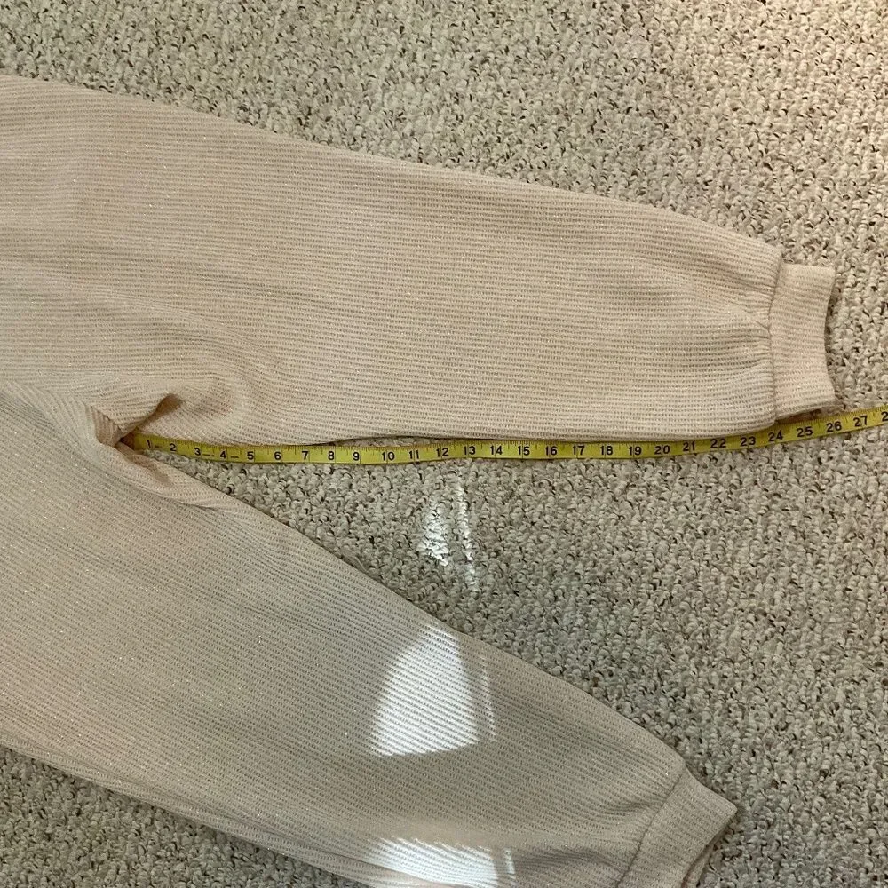 1.STATE Plus Tassel Tie Pocketed Jogger Pants Off White Cream Size 1X NWT